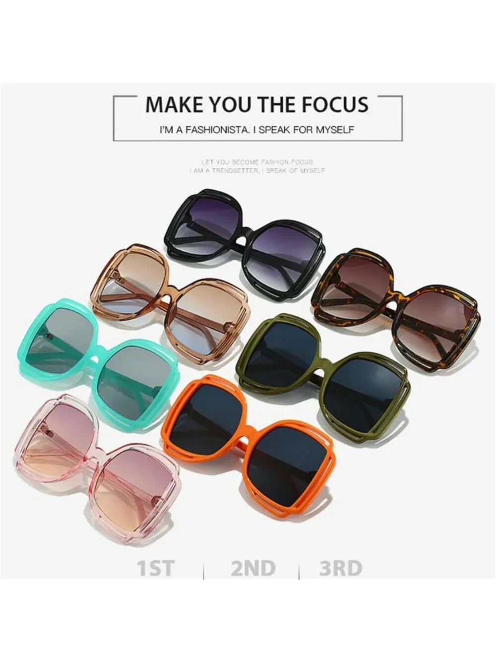 Oversized Round Butterfly Sunglasses for Women | Fashionable Cat Eye Shades for